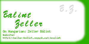 balint zeller business card