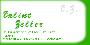 balint zeller business card
